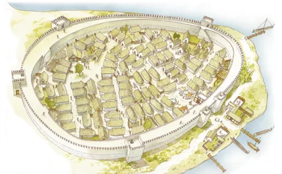 Grecia. Polis (città) VIII secolo. Ricostruzione